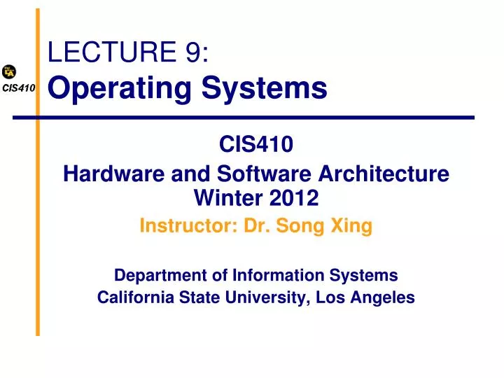 lecture 9 operating systems