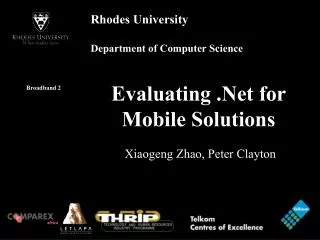 Evaluating .Net for Mobile Solutions