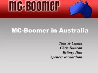 MC-Boomer in Australia