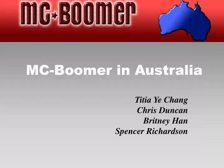 mc boomer in australia