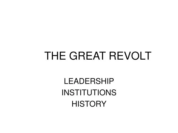the great revolt