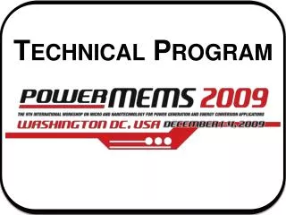 Technical Program