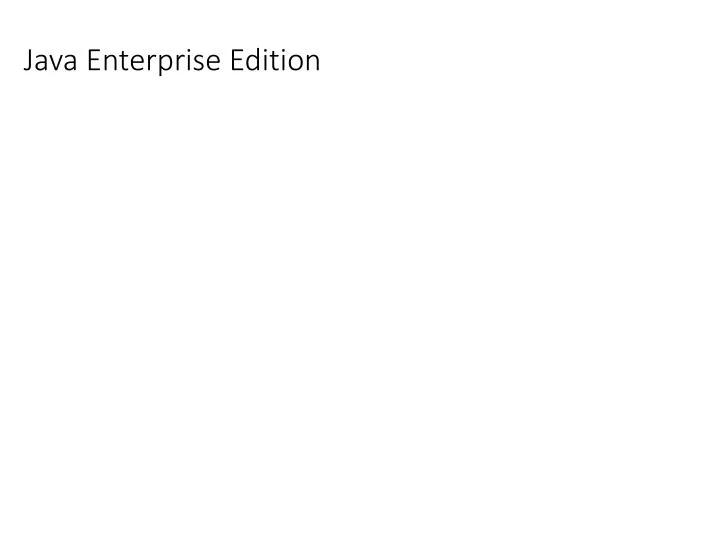 java enterprise edition