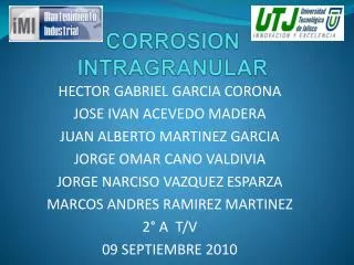 corrosion intragranular