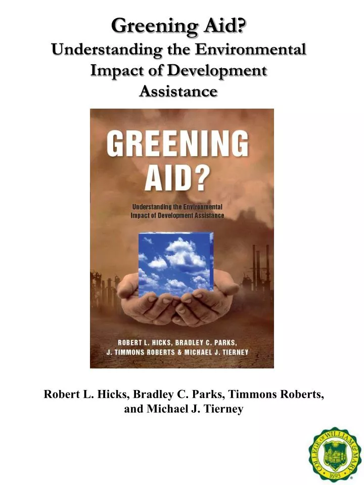 greening aid understanding the environmental impact of development assistance