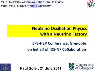 Neutrino Oscillation Physics with a Neutrino Factory