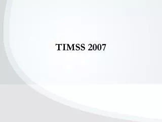 timss 2007