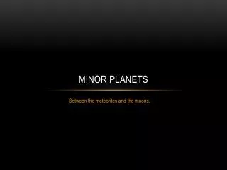 minor planets