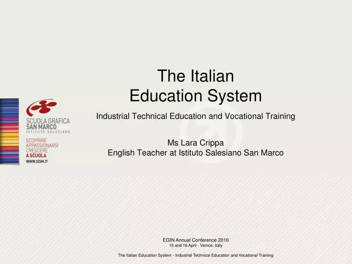 the italian education system industrial technical education and vocational training