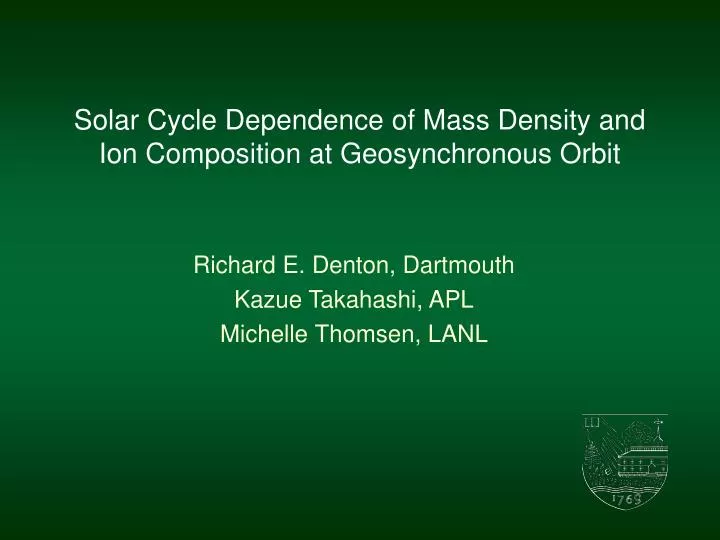 solar cycle dependence of mass density and ion composition at geosynchronous orbit