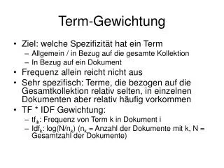 term gewichtung