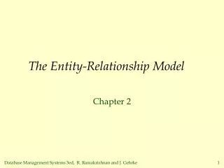 the entity relationship model