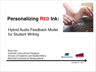 Personalizing R ED Ink: