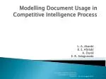 Modelling Document Usage in Competitive Intelligence Process - slide 1