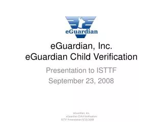 eGuardian, Inc. eGuardian Child Verification