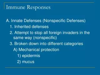 Immune Responses
