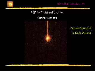 PSF in-flight calibration for PN camera