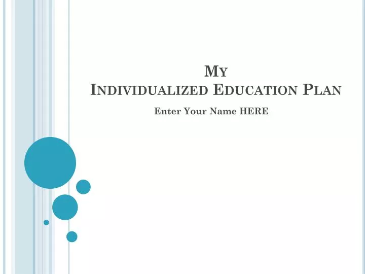 my individualized education plan