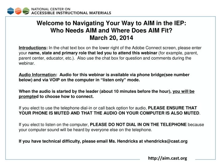 welcome to navigating your way to aim in the iep who needs aim and where does aim fit march 20 2014