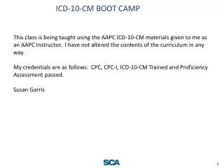 ICD-10-CM BOOT CAMP