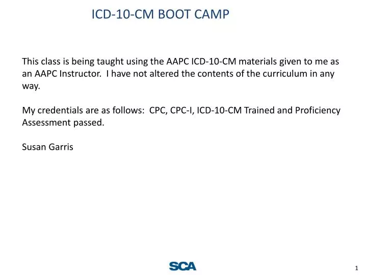 icd 10 cm boot camp