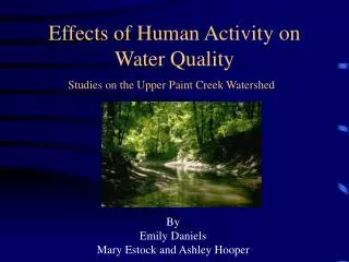 Effects of Human Activity on Water Quality