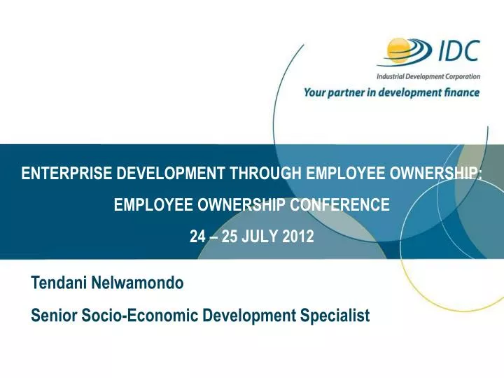 enterprise development through employee ownership employee ownership conference 24 25 july 2012