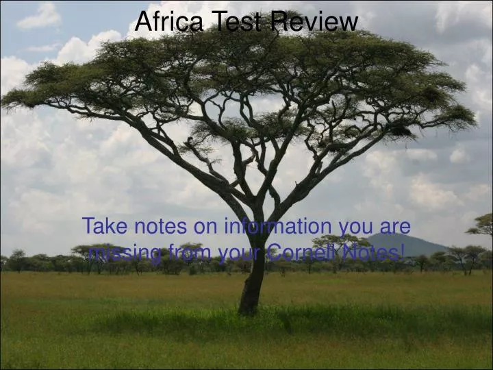africa test review