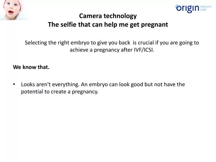camera technology the selfie that can help me get pregnant