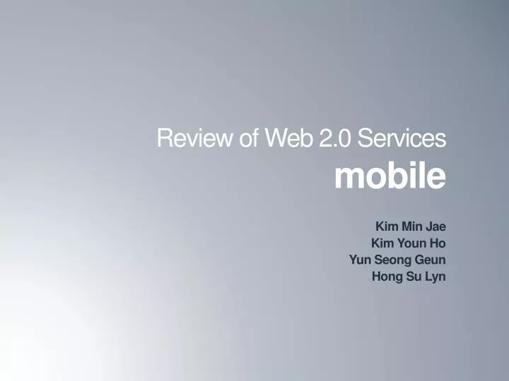 review of web 2 0 services mobile