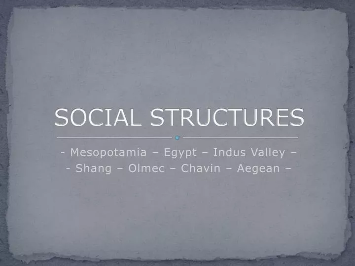 social structures