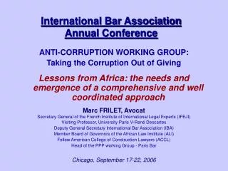 International Bar Association Annual Conference
