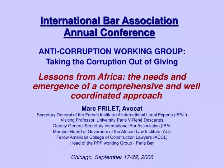international bar association annual conference