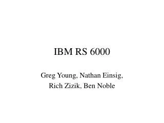 IBM RS 6000