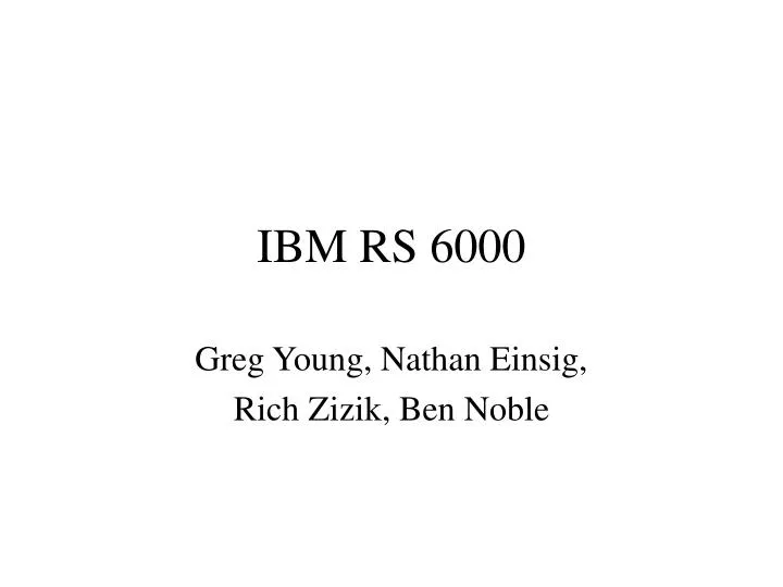 ibm rs 6000