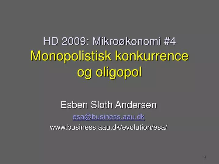 hd 2009 mikro konomi 4 monopolistisk konkurrence og oligopol