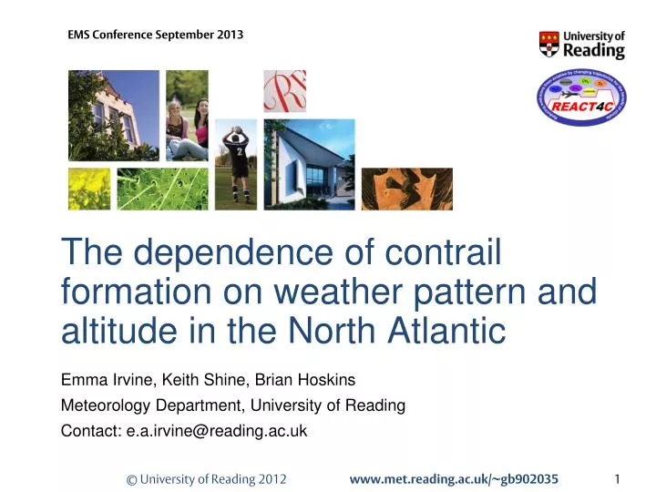the dependence of contrail formation on weather pattern and altitude in the north atlantic