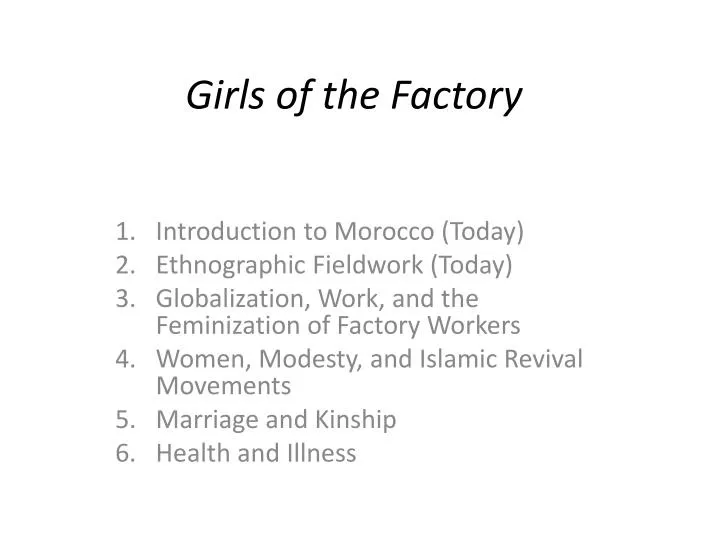 girls of the factory