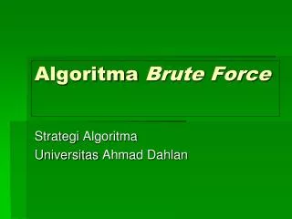 algoritma brute force