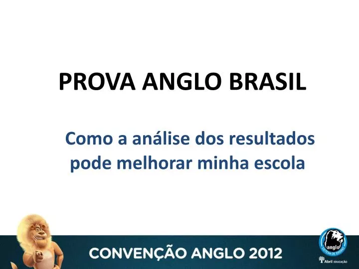 prova anglo brasil