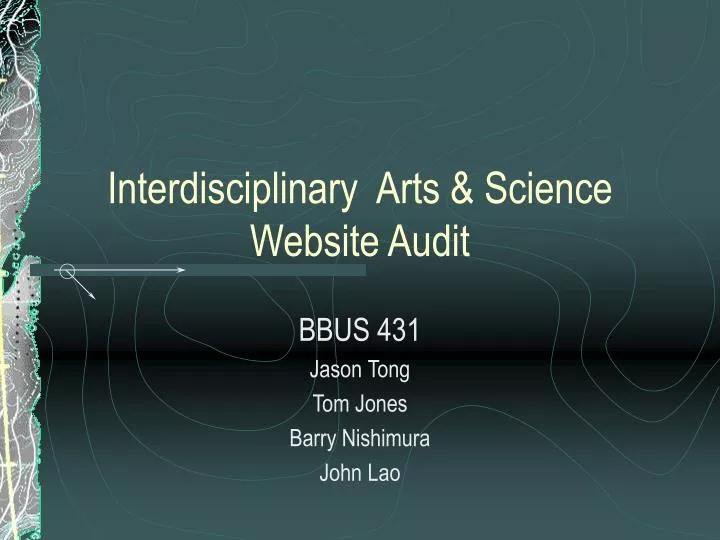 interdisciplinary arts science website audit