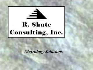Metrology Solutions