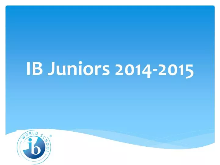 ib juniors 2014 2015