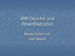 IBM Director and PowerExecutive