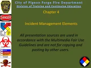 Chapter 4 Incident Management Elements