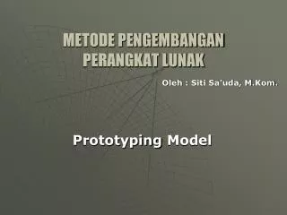metode pengembangan perangkat lunak