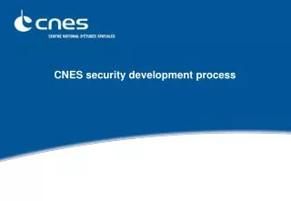 CNES security development process