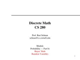 Discrete Math CS 280