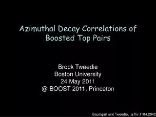 Azimuthal Decay Correlations of Boosted Top Pairs