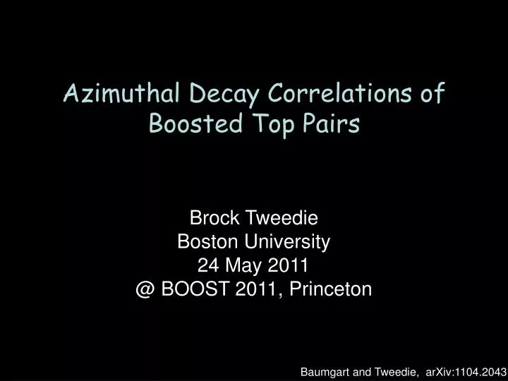 azimuthal decay correlations of boosted top pairs